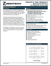 SMDA24C-5TB datasheet: Bidirectional TVS array SMDA24C-5TB