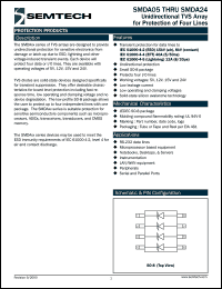 SMDA12TB datasheet: Unidirectional TVS array SMDA12TB