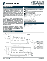 LM2576T datasheet: 1A & 3A miniconverter switching regulator LM2576T