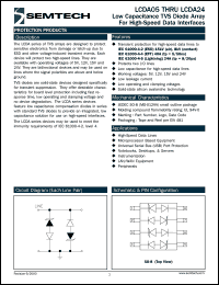 LCDA12TE datasheet: Low capacitance  TVS diode array LCDA12TE