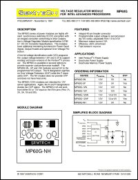 MP60G-12AN datasheet: 12V voltage regulator module MP60G-12AN