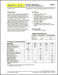 MP54C-5E datasheet: Pentium processor voltage regulator module MP54C-5E