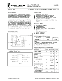LP2951CM-5.TR datasheet: 5V 150mA adjustable voltage regulator LP2951CM-5.TR