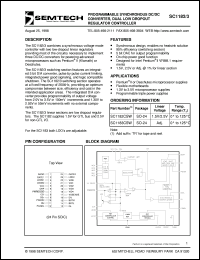 SC1182-2.5CSW.TR datasheet: 2.5V programmable synchronous DC/DC  converter SC1182-2.5CSW.TR