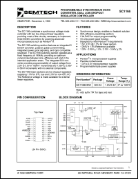 SC1166-2.5CSW.TR datasheet: 2.5V programmable synchronous DC/DC converter, regulator controller SC1166-2.5CSW.TR