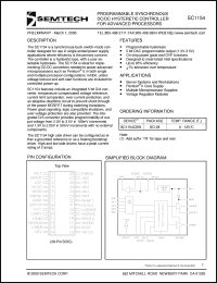 SC1154CSW.TR datasheet: Programmable synchronous DC/DC hysteretic controller SC1154CSW.TR