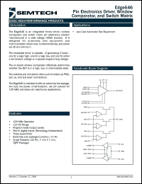 E646ATF datasheet: Pin electronics driver, window comparator, and switch matrix E646ATF