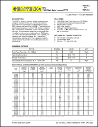 1N6164A datasheet: QPL 1500 watt axial leaded TVS 1N6164A