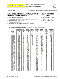 1N6136 datasheet: 500W BI-polarity transient voltage suppressor 1N6136