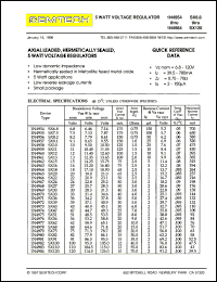 1N4981SX91 datasheet: 5 watt voltage regulator 1N4981SX91