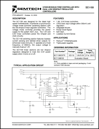 SC1109EVB datasheet: Sunchronous PWW controller SC1109EVB