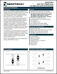 SLVU2.8-4TE datasheet: EPD TVS diode array for ESD and latch-up protection SLVU2.8-4TE