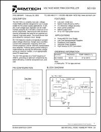 SC1103CS datasheet: Voltage mode PWW controller SC1103CS
