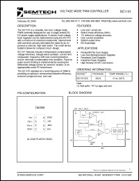 SC1101CS datasheet: Voltage mode PWW controller SC1101CS