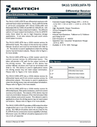 SK10EL16TCDT datasheet: Differential  receiver SK10EL16TCDT