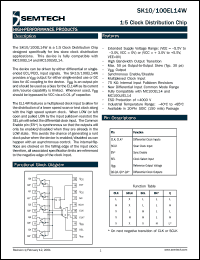 SK10EL14WD datasheet: 1:5 clock distribution chip SK10EL14WD