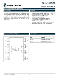 SK10EL07DT datasheet: 2-input XOR/XNOR SK10EL07DT