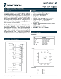 SK100E142PJ datasheet: 9-bit shift register SK100E142PJ