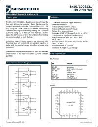 SK10E131PJT datasheet: 4-bit D flip-flop SK10E131PJT