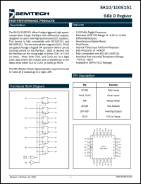 SK10E151PJ datasheet: 6-bit D register SK10E151PJ