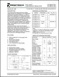 EZ1583CT-2.5 datasheet: 2.5 V dual input low dropout  regulator EZ1583CT-2.5