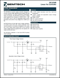 SC1548CSKTR datasheet: Linear fet controller SC1548CSKTR