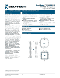 UR5HC418-P datasheet: AT/PS/2-compatible keyboard encoder UR5HC418-P