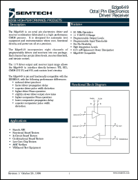 E649BPJ datasheet: Octal pin electronics driver/receiver E649BPJ