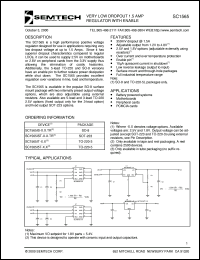 SC1565IT-1.8 datasheet: 1.8V very low dropout 1.5AMP regulator SC1565IT-1.8