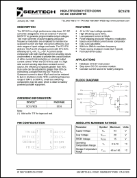 SC1578CSTR datasheet: High-efficiency step-down DC-DC converter SC1578CSTR