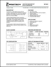 SC1631-5CSTR datasheet: 5.0V low voltage step-up DC-DC converter SC1631-5CSTR