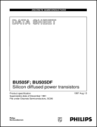 BU505DF datasheet: Silicon diffused power transistors BU505DF