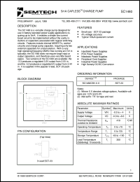 SC1460CSK-3.3TR datasheet: 3.3V 5 mA capless charge pump SC1460CSK-3.3TR