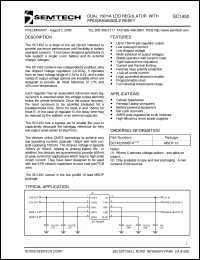 SC1452-3.3IMSTR datasheet: 3.3V dual 150mA LDO regulator SC1452-3.3IMSTR