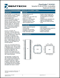 K25C81-P datasheet: Versatible PC/XC/AT/PS/2 compatible keyboard encoder K25C81-P