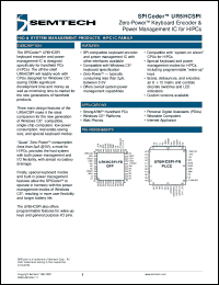 UR5HCSPI-FN datasheet: Zero-power keyboard encoder UR5HCSPI-FN