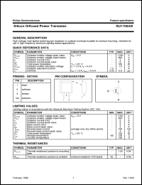BU1706AB datasheet: Silicon Diffused Power Transistor BU1706AB