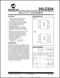 24LC32A-/SN datasheet: 32K 2.5V I2C EEPROM 24LC32A-/SN
