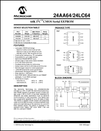 24AA64-I/ST datasheet: 64K I2C CMOS EEPROM 24AA64-I/ST