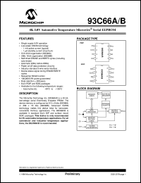 93C66A-E/SN datasheet: 4K 5.0V automotive temperature microwire EEPROM 93C66A-E/SN