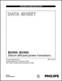 BUX84 datasheet: Silicon diffused power transistors BUX84