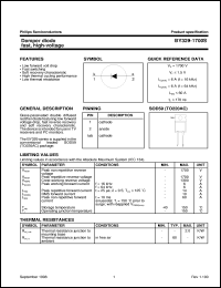 BY329-1700S datasheet: Damper  diode fast, high-voltage BY329-1700S