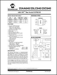 25C640-/ST datasheet: 64K SPI bus EEPROM 25C640-/ST