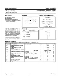 BY329X-1500 datasheet: Damper  diodes fast, high-voltage BY329X-1500