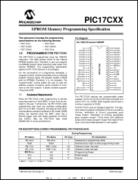 PIC17C42-/JW datasheet: EPROM memory PIC17C42-/JW