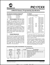 PIC17CR43-/JW datasheet: EPROM memory PIC17CR43-/JW