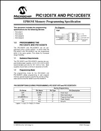 PIC12CE673-/P datasheet: EPROM memory PIC12CE673-/P