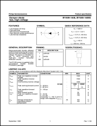 BY459-1500S datasheet: Damper diode fast, high-voltage BY459-1500S