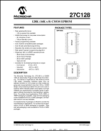 27C128-12I/P datasheet: 128K (16x8)CMOS EPROM 27C128-12I/P