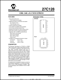 27C128-15E/L datasheet: 128K (16x8)CMOS EPROM 27C128-15E/L